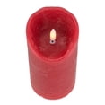 thumbnail image 3 of Northlight 6" LED Red Flameless Battery Operated Christmas Decor Candle, 3 of 5