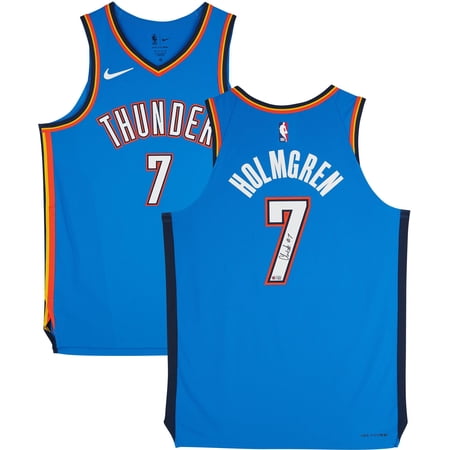Chet Holmgren Oklahoma City Thunder Autographed Blue Icon Edition Authentic Jersey – Fanatics Authentic Certified