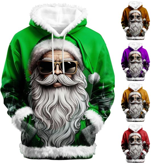 NinXxx Women's Fashion Hooded Sweatshirt Cozy Winter Loungewear Streetwear Top Green XL