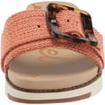 thumbnail image 2 of Sam Edelman Ariane Stucco Pink Open Toe Buckle Flat Leather Slides Wide Sandals (Stucco Pink, 6.5), 2 of 6