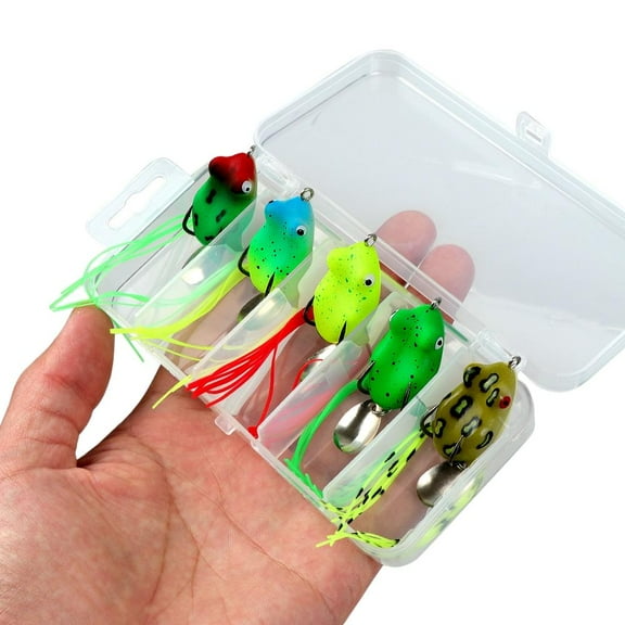 5pcs Casting Soft Frog Lure 3cm/4.2g Box Thunder Frog Baits Mini