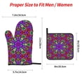 thumbnail image 4 of YFYANG Oven Mitts and Pot Holders Sets 4 Pieces, Non-Slip Heat Resistant Purple Abstract Cartoon Graffiti Kitchen Glove Pot Mat for Cooking and Baking, 4 of 8
