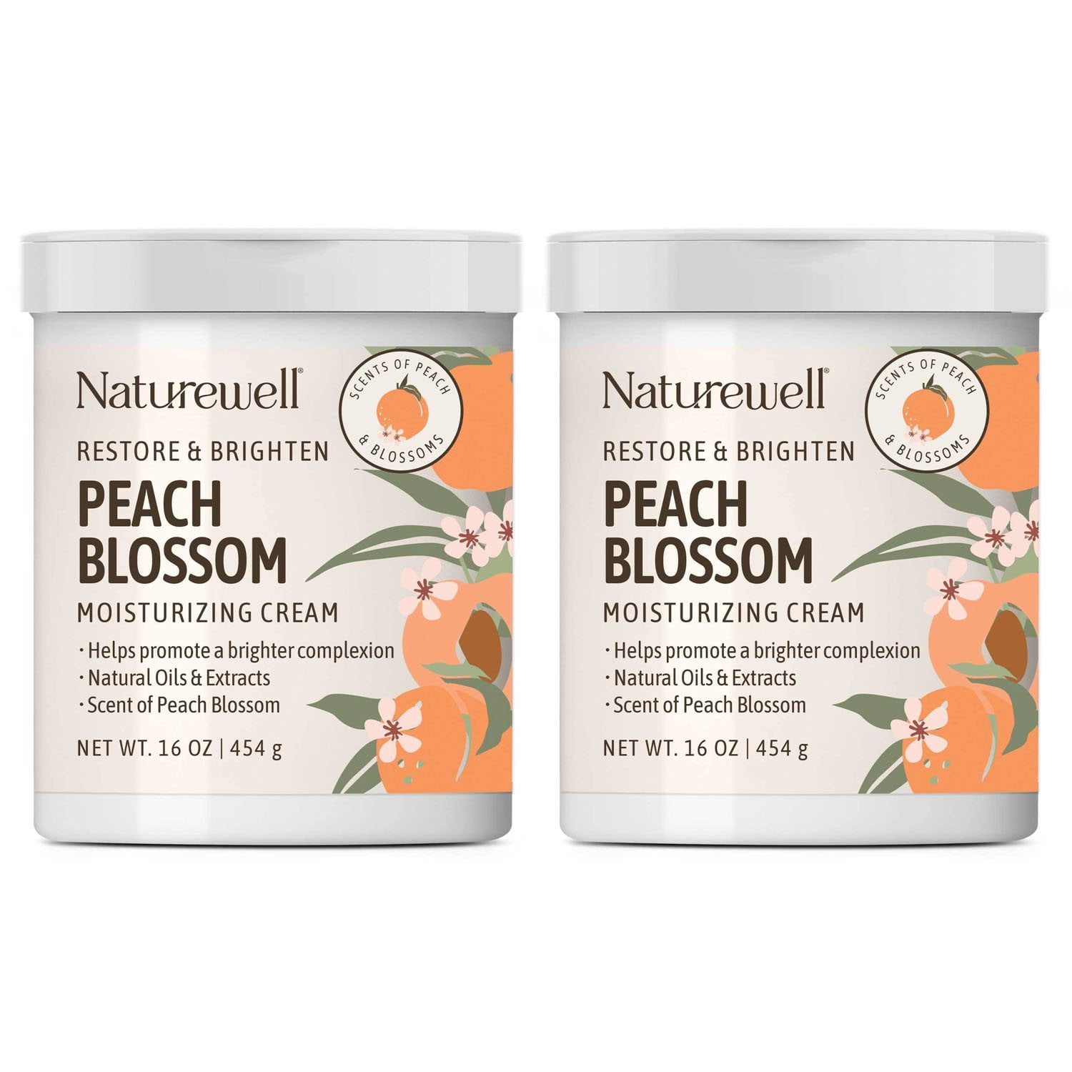 NatureWell Peach Blossom Moisturizing Cream, 16 oz., 2 pk