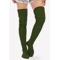 thumbnail image 2 of QIANJIA Women's Cable Knitted Thigh High Boot Socks Extra Long Winter Stockings Over Knee Leg Warmers, 2 of 5