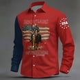 thumbnail image 2 of IWRICH Us Independence Day Long Sleeve Shirts for Men American Flag Polo Shirts Printed Casual Fashion Tees 04-Red XXL, 2 of 4