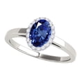 thumbnail image 2 of Mauli Jewels Engagement Rings for Women 0.70 Carat Sapphire And Diamond Bridal Set 4-prong 10K White Gold, 2 of 6