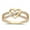 Clear & Yellow, variant on Gold-Tone Sterling Silver Clear CZ Twisted Infinity Heart Ring Size 5