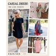 thumbnail image 6 of Ekouaer Nightgowns for Women Cotton Sleep Shirts Tshirt Nightshirt Casual Sleepdress Sleepwear with Pockets, 6 of 6