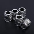 thumbnail image 2 of 5 Pcs Perles Barbe Perles Cheveux - Perles Rune Dragon Perles Cheveux pour Cheveux Barbe, pour Fabrication de Colliers Bracelets Perles, Trous 8mm, 2 of 8