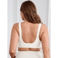 thumbnail image 7 of DEMOTIME Womens Bras No Underwire Soft Light Support Bras Seamless Everyday Bras White L, 7 of 7