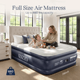 thumbnail image 2 of Knzzo Full Air Mattress, 18-Inch Raised Air Bed with Built-in Pump, Fast Inflation & Deflation, Comfortable Flocked Top for Guests, Home & Travel, 2 of 7