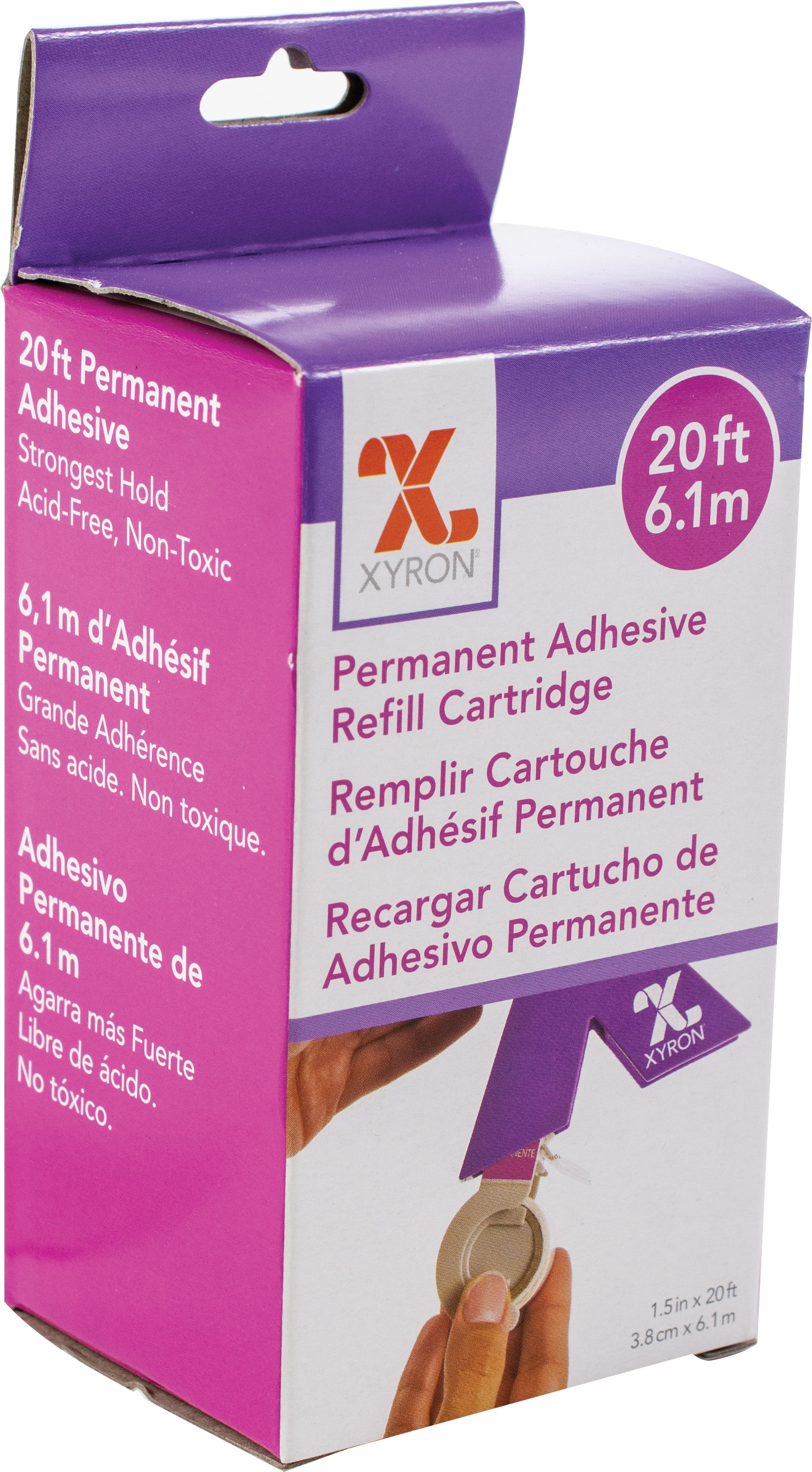 Multipack of 8 - Xyron 150 Refill Cartridge-1.5"X20' Permanent