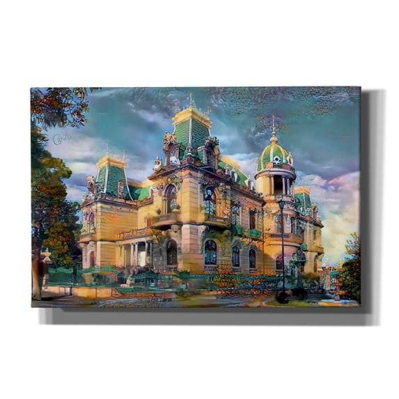 Epic Graffiti 'Chihuahua Mexico Quinta Gameros' by Pedro Gavidia, Canvas Wall Art, 60"x40"