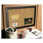 Bi-silque Visual Natural Cork Bulletin Board, 36x24, Cork/black
