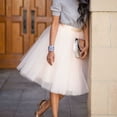 thumbnail image 4 of Womens Multi-Layers Tulle Skirts Long Midi Dress Princess Ballet Tutu Dance Prom Black Size M, 4 of 6