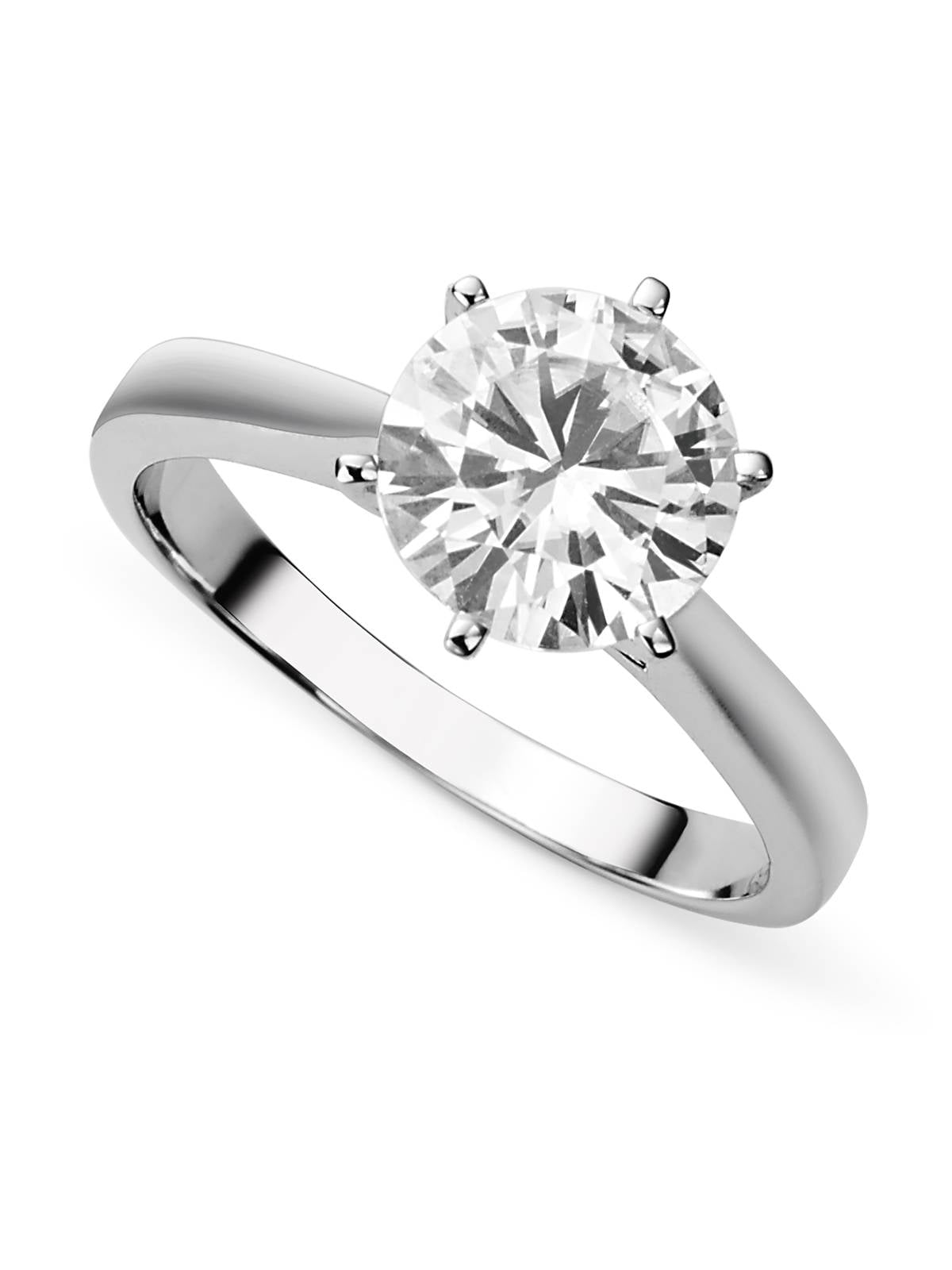 14KT Solid White Gold 3.10 Carat Fantastic Round Shape Solitaire Engagement Ring 14KT Solid White Gold 3.10 Carat Fantastic Round Shape Solitaire Engagement Ring
