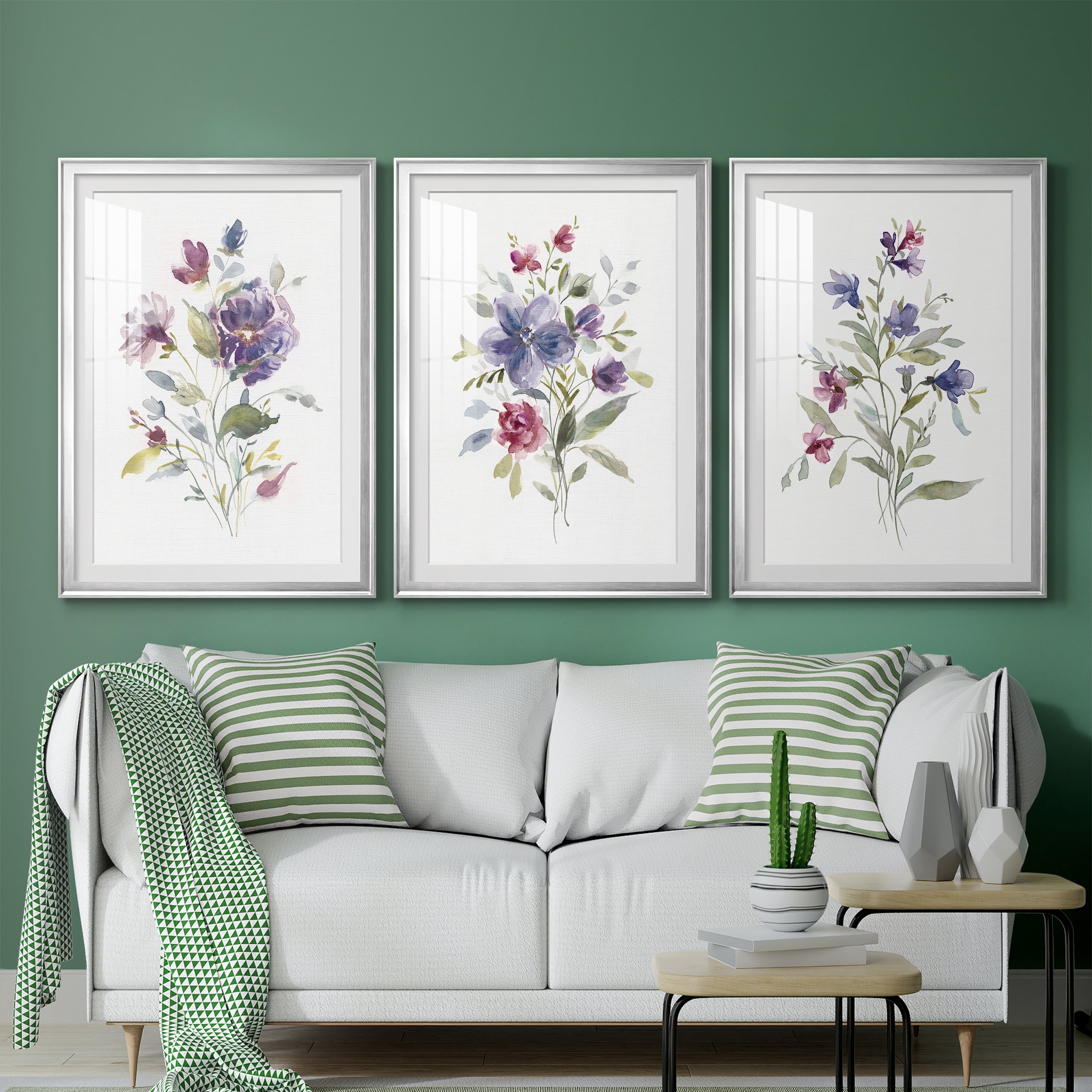 Color Variety I Premium Framed Prints Set of 3 - Ready to Hang - 30.5 x 42.5 Each - Silver Frame