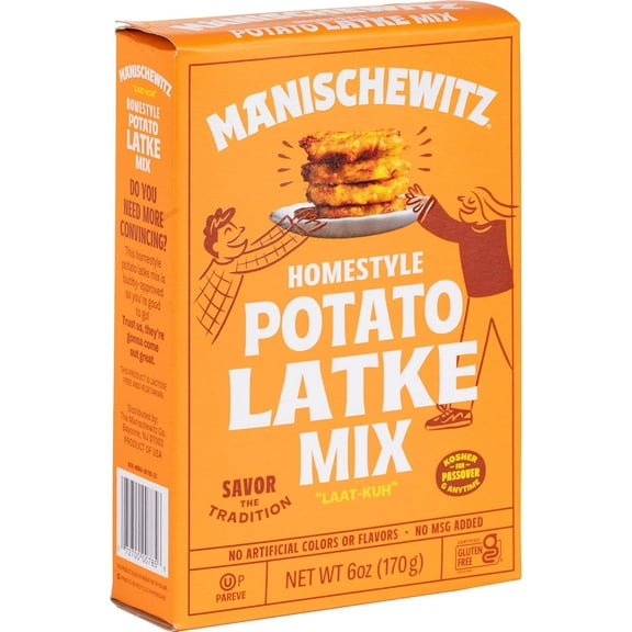 Pack of 6, Manischewitz Homestyle Potato Latke Mix, 6 oz