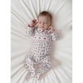 thumbnail image 6 of BemeyourBBs Baby Girl Christmas Footie Romper Print Long Sleeve Infant Jumpsuit, 6 of 9