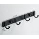 thumbnail image 2 of Wall Mounted Coat Racks with Hooks Hanging Holder Towel Rack 10.83' x 1.50' Modern Black Hanging for Clothes Entryway (4 Hooks, Black), 2 of 5