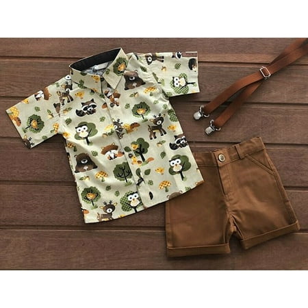 

Toddler Kids Baby Boy Gentleman Clothes Shirt Tops Shorts Pants Formal Outfits