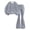 Grey, variant on Girls' Solid Color Matching Set, Loose Fit Long Sleeve Round Neck Pullover Hoodie and Flare Leg Pants, Casual Two-Piece Outfit for Daily Wear, School,Playdates,Comfortable Street Style Fashion - Pink