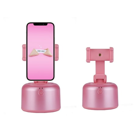 Smart Tracking Selfie Phone Holder with 360 Degree Rotation - Pink