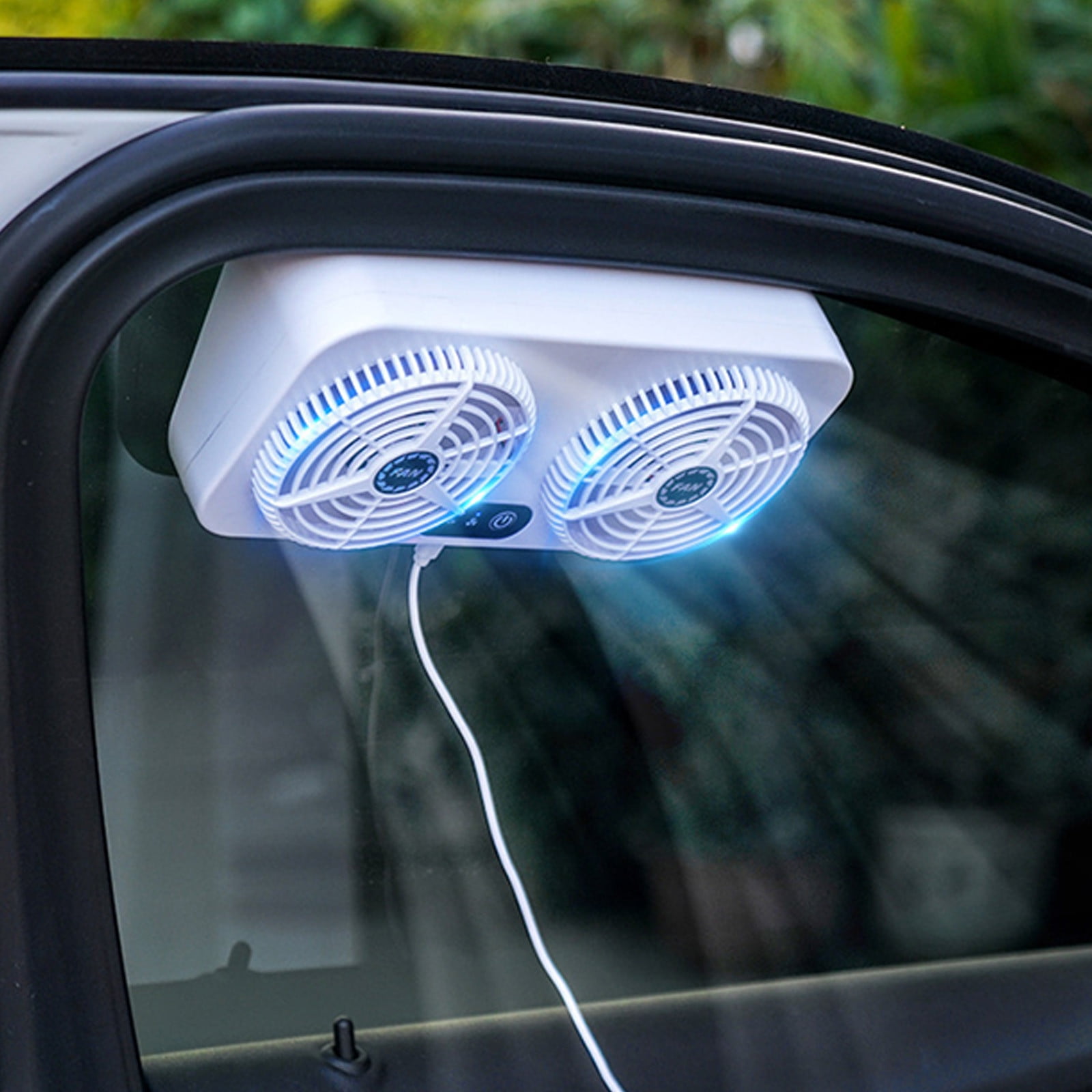 USB Powered Car Exhaust Fan, Low Noise Cooling Fan for Car, 3 Speed Adjustable Radiator Fan, Effective Heat Dissipation Exhaust Fan, Circulates Air and Reduces Odor