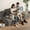 Gray, variant on SOBREMESA 60" Convertible Sleeper Sofa Bed, 5-in-1 Loveseat Boneless Couch in a Box with Pillows, Fold Out Chair Bed for Living Room Bedroom, Navy Blue