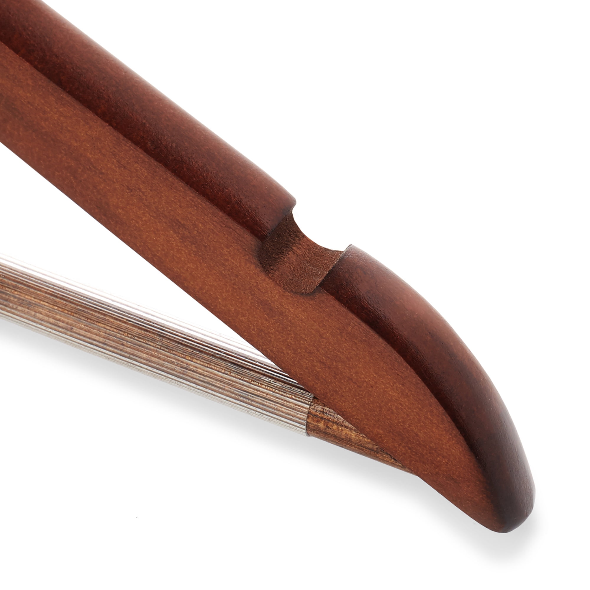 Casafield 40 Wooden Suit Hangers, Walnut - Non-Slip Pant Bar & Swivel Hook
