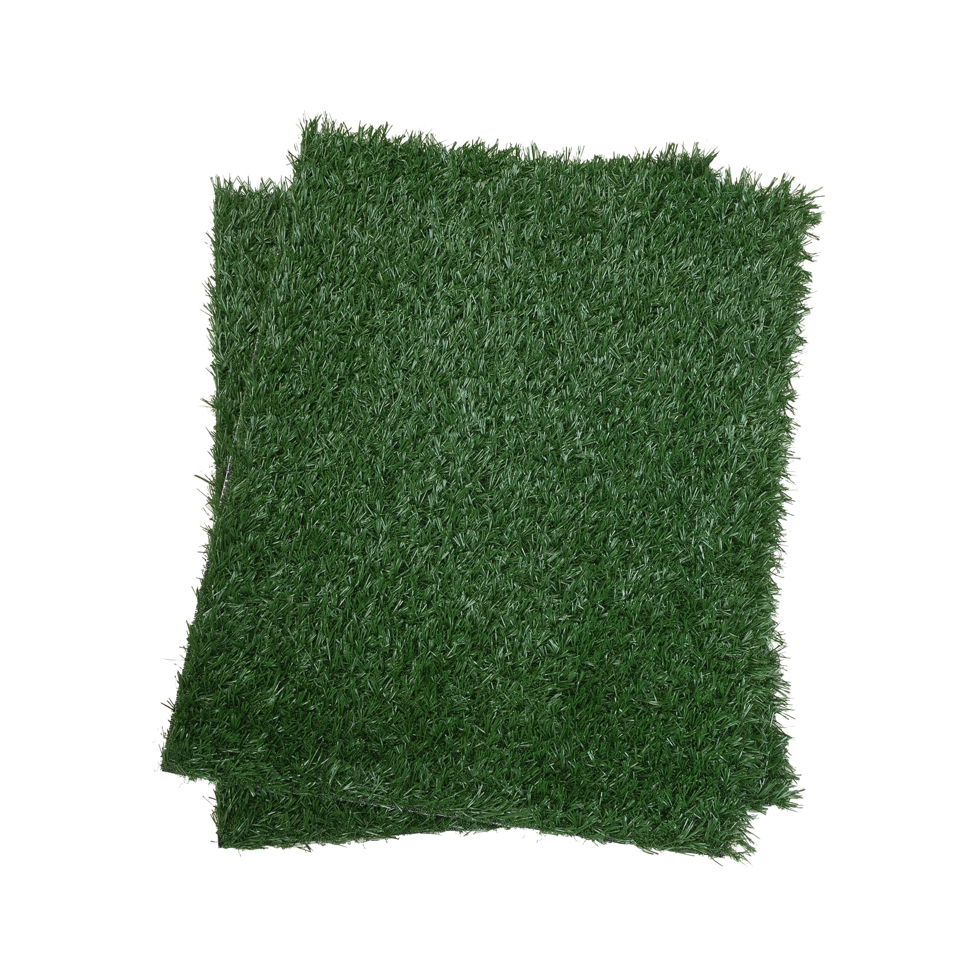 Pefilos 25" Dog Grass Puppy Pee Pad Reusable 3-Layer Training Potty Pad, 2 Piece Pack, Small Pet Toilet for Dog Housebreaking Supplies, Green