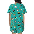 thumbnail image 3 of Picia Sushi Pajamas Sets for Women Soft Short-Sleeved Pjs with Lounge Shorts Two Piece Sleepwear-Medium, 3 of 9