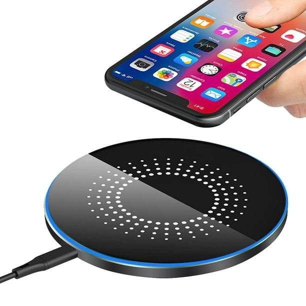 Cargador inalámbrico de 30 W, cargador inalámbrico de 30 W, cargador inalámbrico rápido, carga inalámbrica compatible con Samsung Galaxy S22/S22+/S21/S20/S10, cargador rápido compatible con iPhone 15/