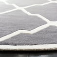 thumbnail image 3 of SAFAVIEH Chatham Franklin Geometric Wool Area Rug, Dark Gray/Ivory, 5' x 5' Round, 3 of 8