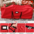 thumbnail image 4 of Ayieyill 3Pcs Christmas Tree Storage Bag, Christmas Tree Bag for 7.5 FT Artificial Trees, Durable Waterproof With Reinforced Carrying Handles (Red), 4 of 7