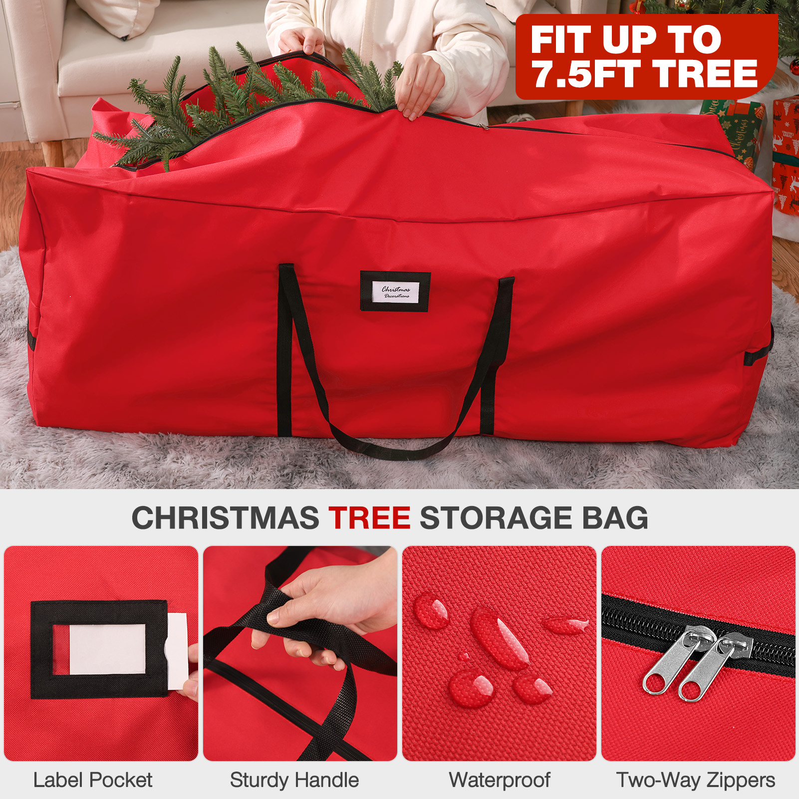 Ayieyill Christmas Tree Storage Bag Set, 3-Piece photo 3