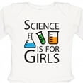 thumbnail image 4 of Inktastic Science is for Girls Girls Long Sleeve Baby Bodysuit, 4 of 5