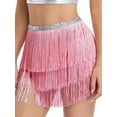 thumbnail image 3 of Qiylii Women Tassel Half Dress Beach Dance Sexy Sequined Dance Skirt, 3 of 9