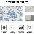 thumbnail image 3 of Blue Floral Placemats Set of 4 Vintage Flower Blue and Cream Washable Non-Slip Heat Resistant Place Mats 12x18 Inch Spring Summer Linen Table Mats for Kitchen Dining Party Decor, 3 of 8