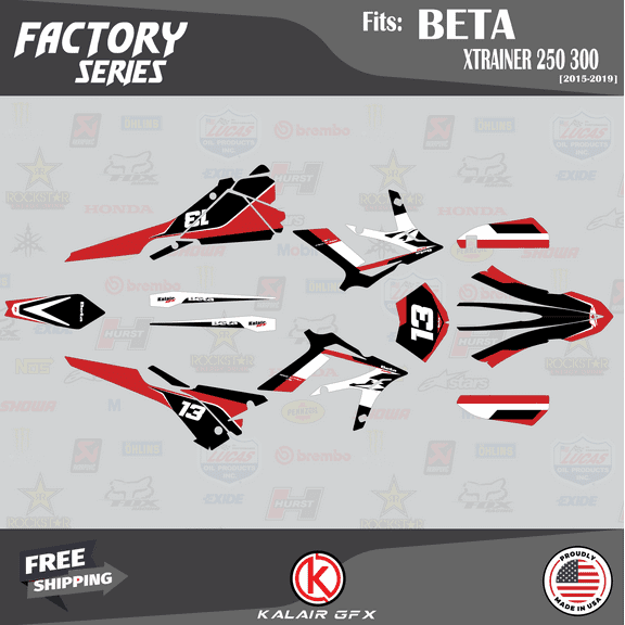 Kalair GFX Graphics Kit for Beta XTRAINER 250 and 300 (2015-2019) Factory Series