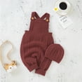 thumbnail image 2 of Generic Girls Knitted Tops for Toddler Baby Knit Romper Cotton Sleeveless Boy Girl Sweater Clothes Baby Bodysuit with Cute Hat Set, 2 of 9