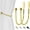 Electroplated Gold, variant on Minimalist Curtain Holdbacks 2pcs, 100% Cast Iron Solid Heavy Duty Metal Curtain Tieback Side Holders for Wall, Curtain Tie Hook Pull Backs for Drapes Window Home Decoration(Matte Black)