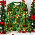 thumbnail image 4 of Womens Plus Size Christmas Tops Colorful Graphic Tee Shirts Crew Neck Long Sleeve Holiday Xmas Funny T-Shirts (S, Green), 4 of 5