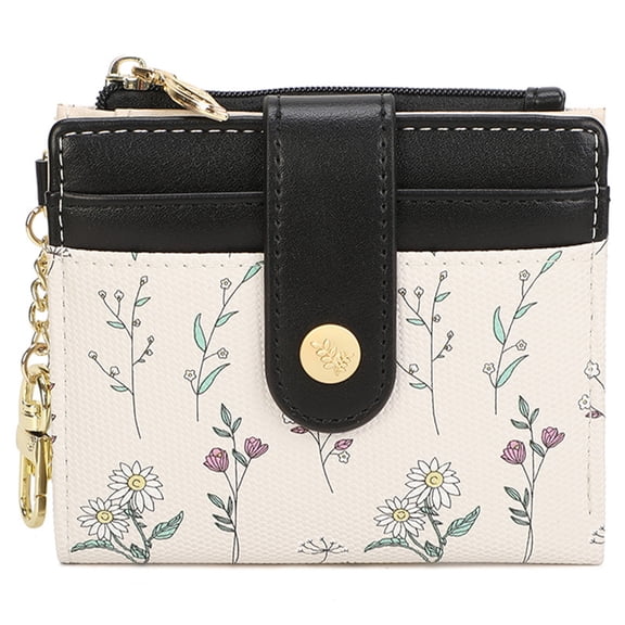 GAEKEAO Small Wallet for Women RFID Blocking Bifold Card Holder Vegan Leather with Zipper Coin Pocket, ID Window