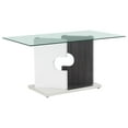 thumbnail image 2 of Global Furniture USA Aiah Gray/White Pedestal and Glass Top Dining Table, 2 of 10