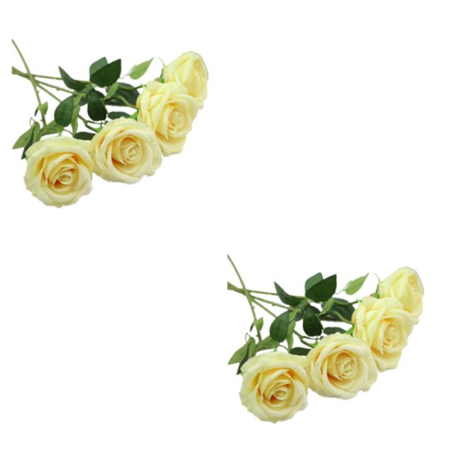relayinert 10pcs/set Celebrate Christmas In Style Stunning Silk Flower Arrangements – Many Colors Available Can Change The Shape Champagne color 2Set
