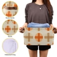thumbnail image 3 of Yayeee Canvas Storage Basket with Handles for Shelves Fabric Bins Closet Organizer, Beige Geometric Pattern, 3 of 8