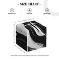 thumbnail image 4 of Rateoe Abstract Black White Swirls Pattern Tissue Box Cover, Modern Square Decorative Leather Facial Paper Case Organizer Holder Dispenser 5X5X5'', 4 of 7