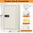thumbnail image 2 of Caja de seguridad para guardar llaves KYODOLED, soporte de pared para 40 llaves, color blanco, 2 of 7