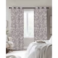 thumbnail image 4 of Farmhouse Flower Blackout Curtains for Bedroom Living Room Darkening Curtains 96 Inches Long Botanical Vintage Purple Leaf Plant Window Curtain 2 Panels Set Window Treatment Grommet Drapes 52"x96", 4 of 9